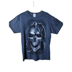 vintage unisex fruit of the loom black skull size medium